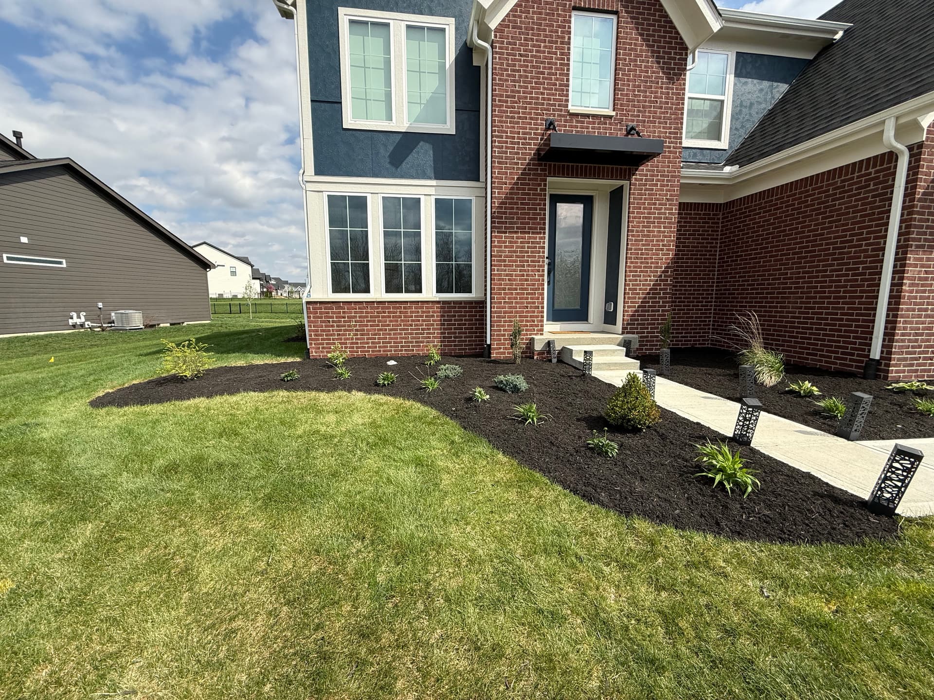 Gallery photos for Front and Backyard Landscape Installation in Fishers IN: Image #1