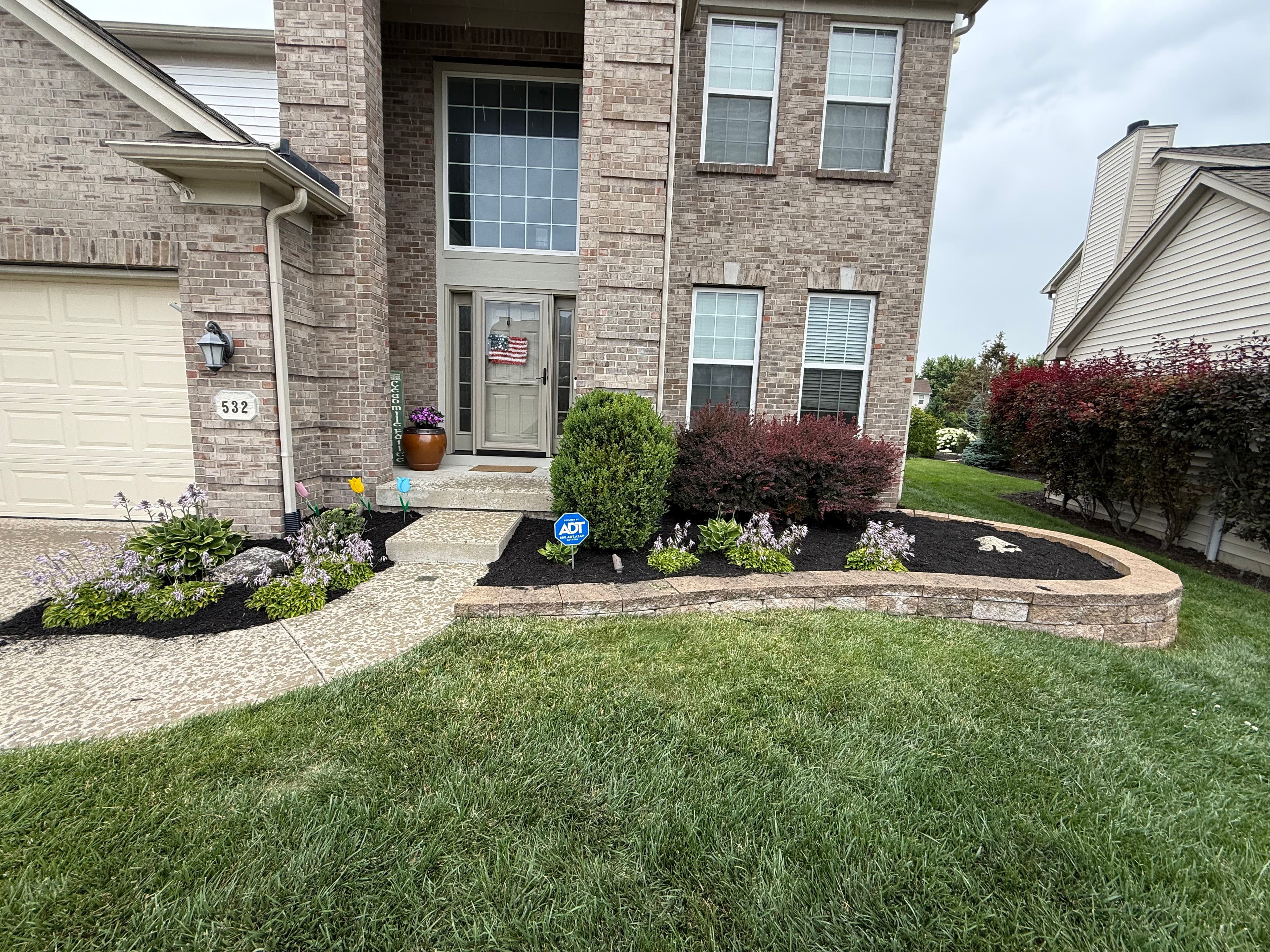 Project Black Mulch Installation That Pulls a Whole Yard Together in Westfield IN image