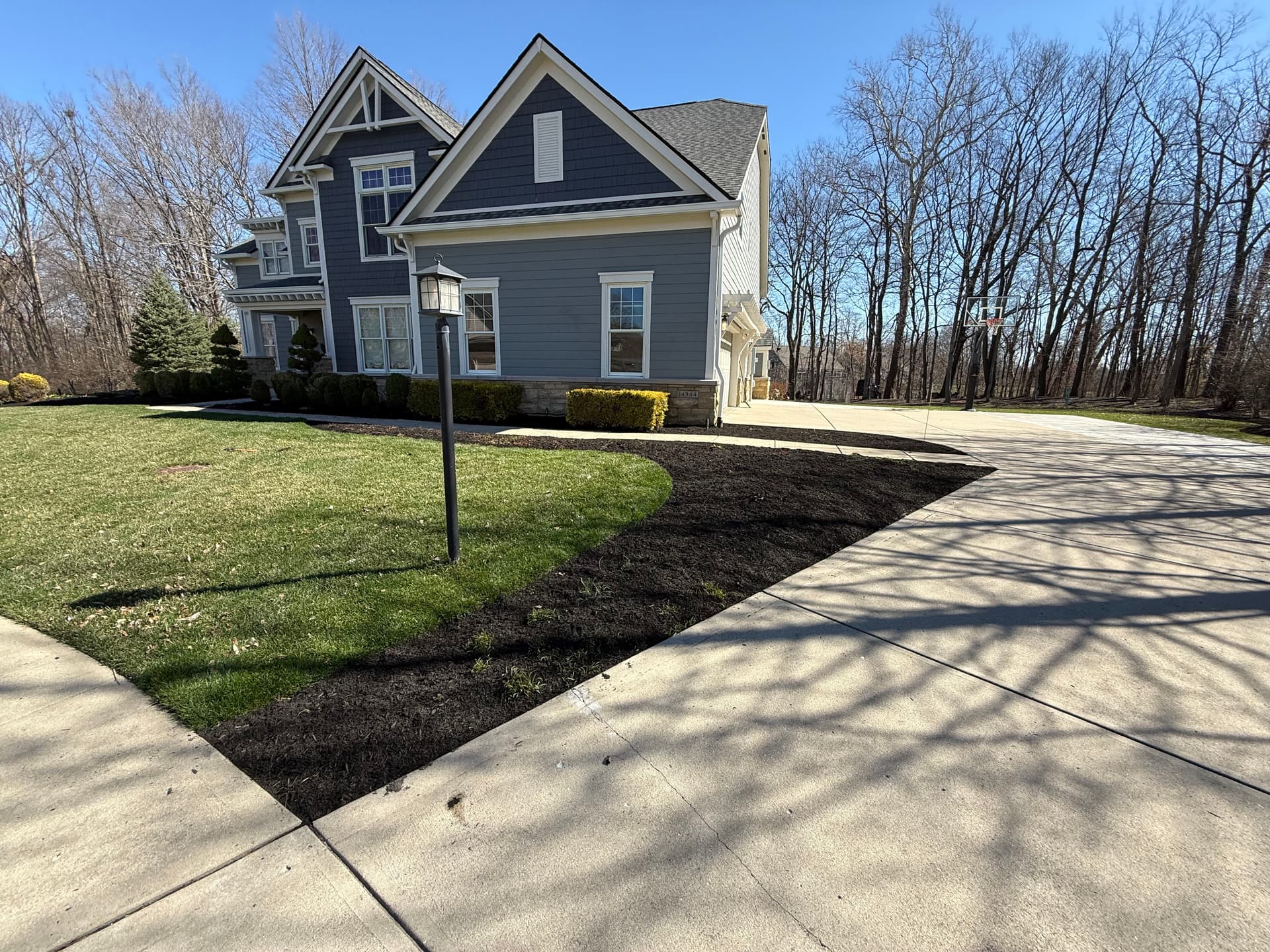 Gallery photos for Inviting Spring with Fresh Mulch and Trimmed Shrubs in Fishers: Image #2