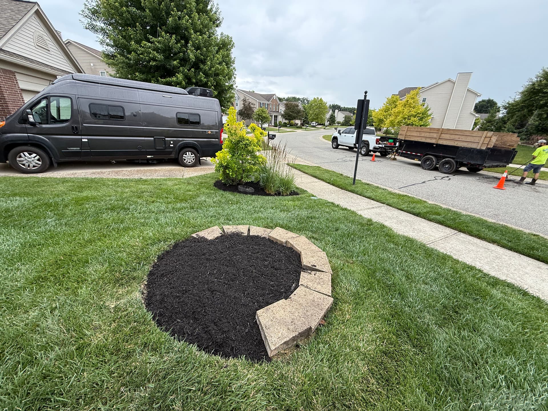 Gallery photos for Black Mulch Installation That Pulls a Whole Yard Together in Westfield IN: Image #3